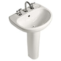 Studio 500 Wall Basin - 3 Tap Hole - Overflow - Inc Fixing Kit