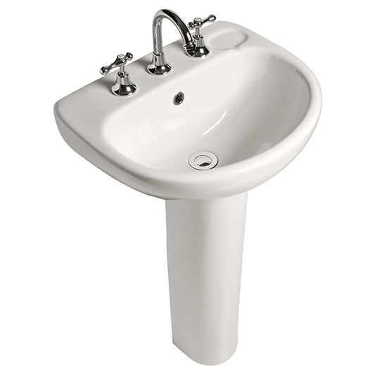 Studio 350 Wall Basin - 1 Tap Hole - Overflow - Inc Fixing Kit
