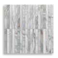 Tamarama Bianco Oro Marble Concave Flute Mosaic Tile