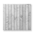 Tamarama Carrara Marble Concave Flute Mosaic Tile