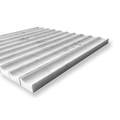 Tamarama Carrara Marble Concave Flute Mosaic Tile