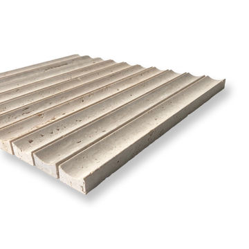 Tamarama Travertine Classic Natural Stone Concave Flute Mosaic Tile