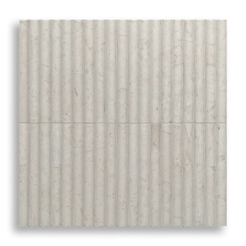 Tamarama Utica Limestone Concave Flute Mosaic Tile