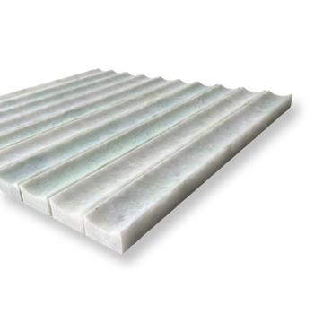 Tamarama Verdi Cristallo Natural Stone Concave Flute Mosaic Tile