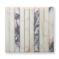 Tamarama Viola Oro Marble Concave Flute Mosaic Tile