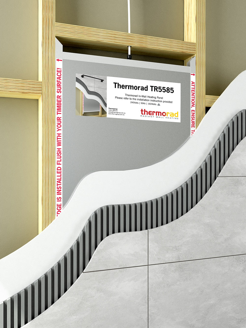 Thermorad In-Wall Heating System | Invisible Heat & Visible Comfort — 550x850mm 160W