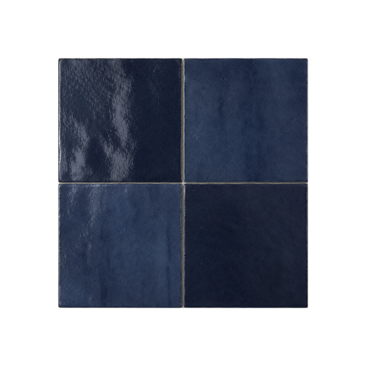 TANGIER ZELLIGE DARK BLUE MOROCCAN LOOK GLOSS TILE