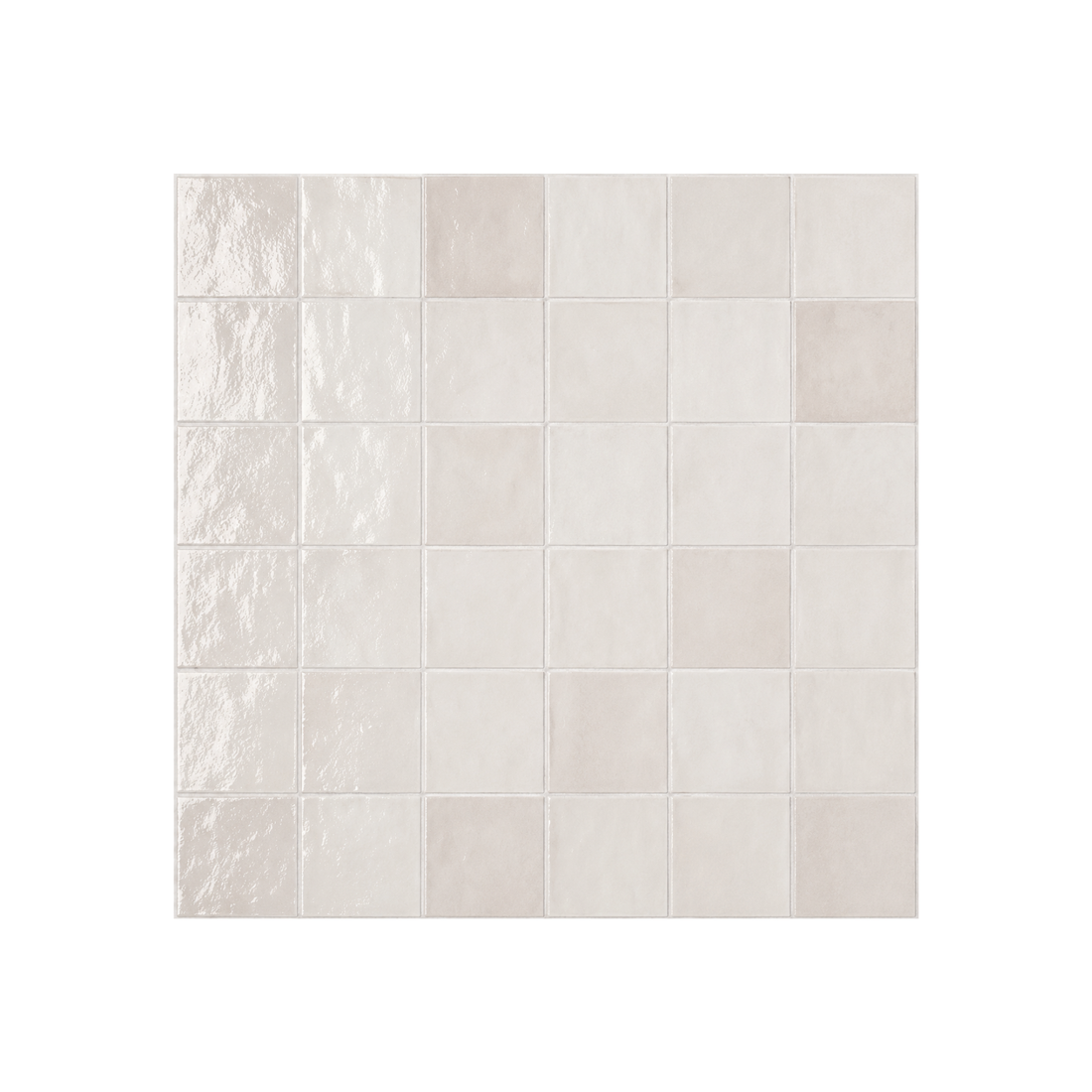 TANGIER ZELLIGE OFF WHITE MOROCCAN LOOK GLOSS TILE
