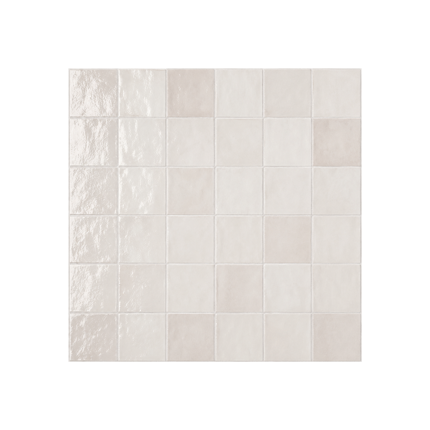 TANGIER ZELLIGE OFF WHITE MOROCCAN LOOK GLOSS TILE