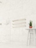 DSS6 Square Single Bar Polished Heated Towel Rail