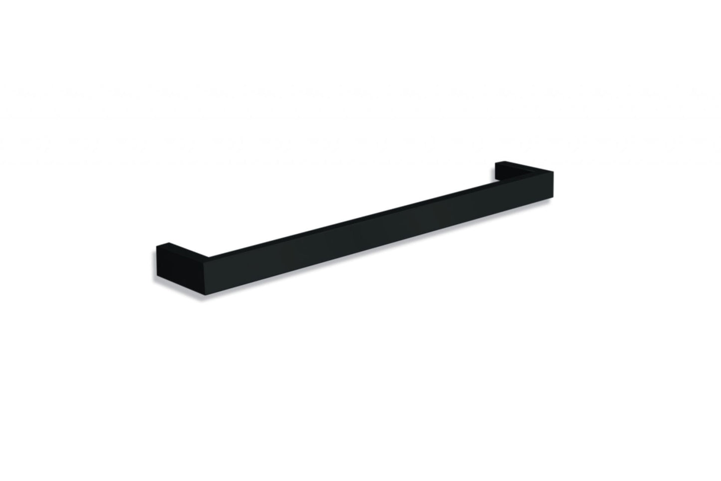 DSS6B Matt Black Square Single Bar Heated Towel Rail