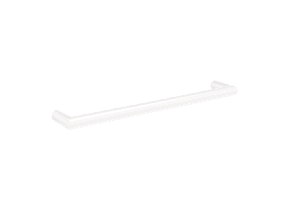 DSR6W Satin White Round Single Bar Heated Towel Rail