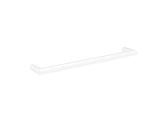 DSR6W Satin White Round Single Bar Heated Towel Rail