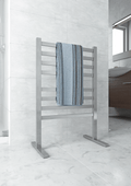 FS55E Straight Flat Free-Standing Polished Heated Towel Rail