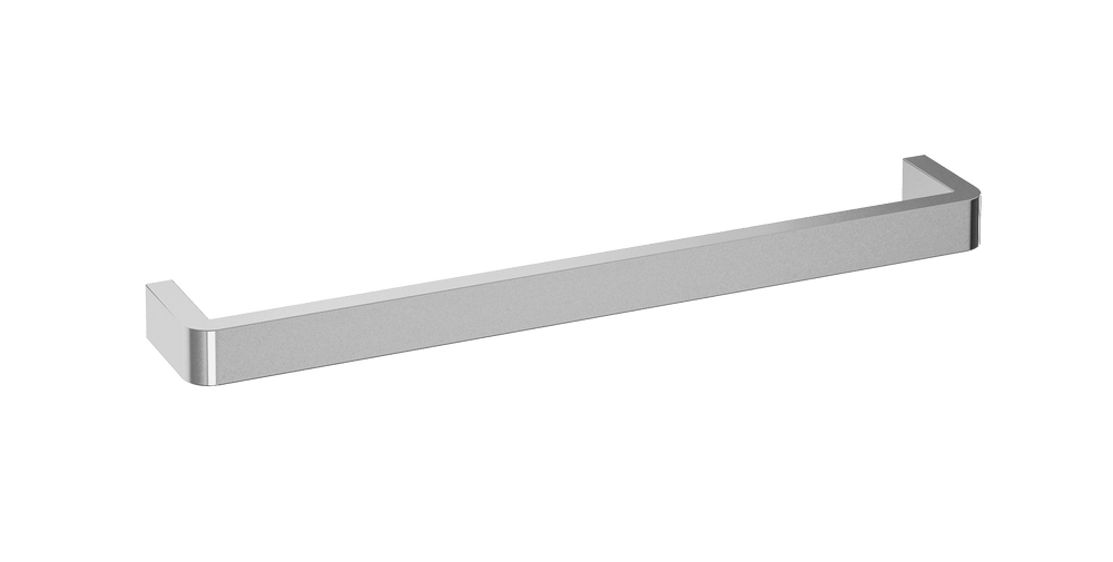 DSC6 Square Single Bar Polished Heated Rail with Curved Corners