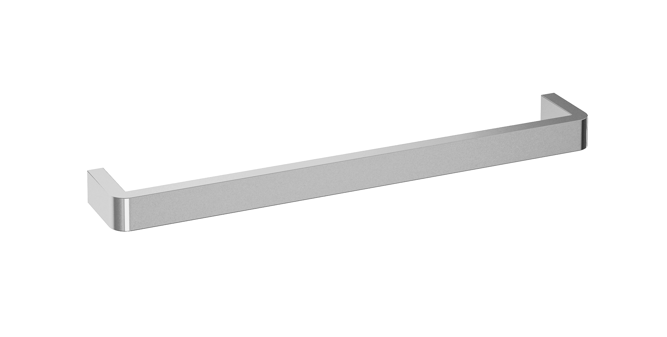 DSC6 Square Single Bar Polished Heated Rail with Curved Corners