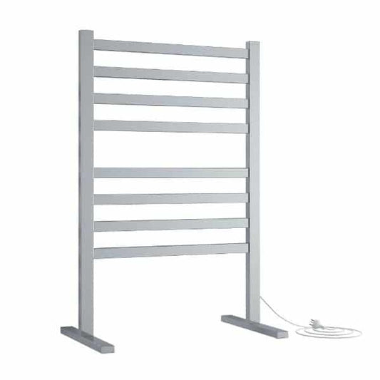 FS55E Straight Flat Free-Standing Polished Heated Towel Rail