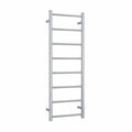 SR17M Straight Round Polished Stainless Ladder Heated Towel Rail