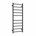 SR19MB Matt Black Round Ladder Heated Towel Rail