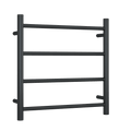 SR2512B 12Volt Matt Black Round Ladder Heated Towel Rail