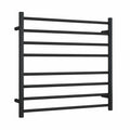 SR33MB Matt Black Round Ladder Heated Towel Rail