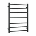 SR44MB Matt Black Round Ladder Heated Towel Rail