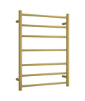 SR44MBG Brushed Gold Round Ladder Heated Towel Rail