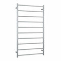 SRB69M Brushed Straight Round Ladder Heated Towel Rail