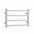 SS40M Straight Square Polished Ladder Heated Towel Rail