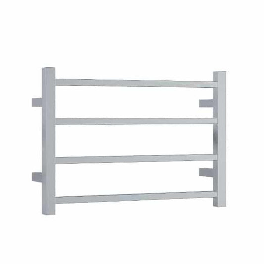 SS40M Straight Square Polished Ladder Heated Towel Rail