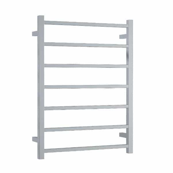 SS44M Straight Square Polished Ladder Heated Towel Rail