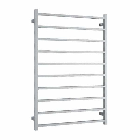 SS88M Straight Square Polished Ladder Heated Towel Rail