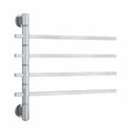 SV35 Straight Square Swivel Polished Heated Towel Rail