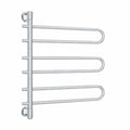 SV43 Straight Round Swivel Polished Heated Towel Rail