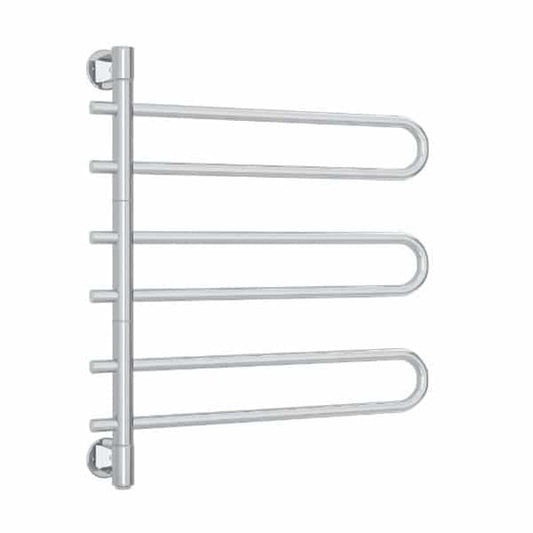 SV43 Straight Round Swivel Polished Heated Towel Rail