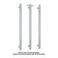 UVS900H Round Polished Non-Heated Vertical Single Towel Rail