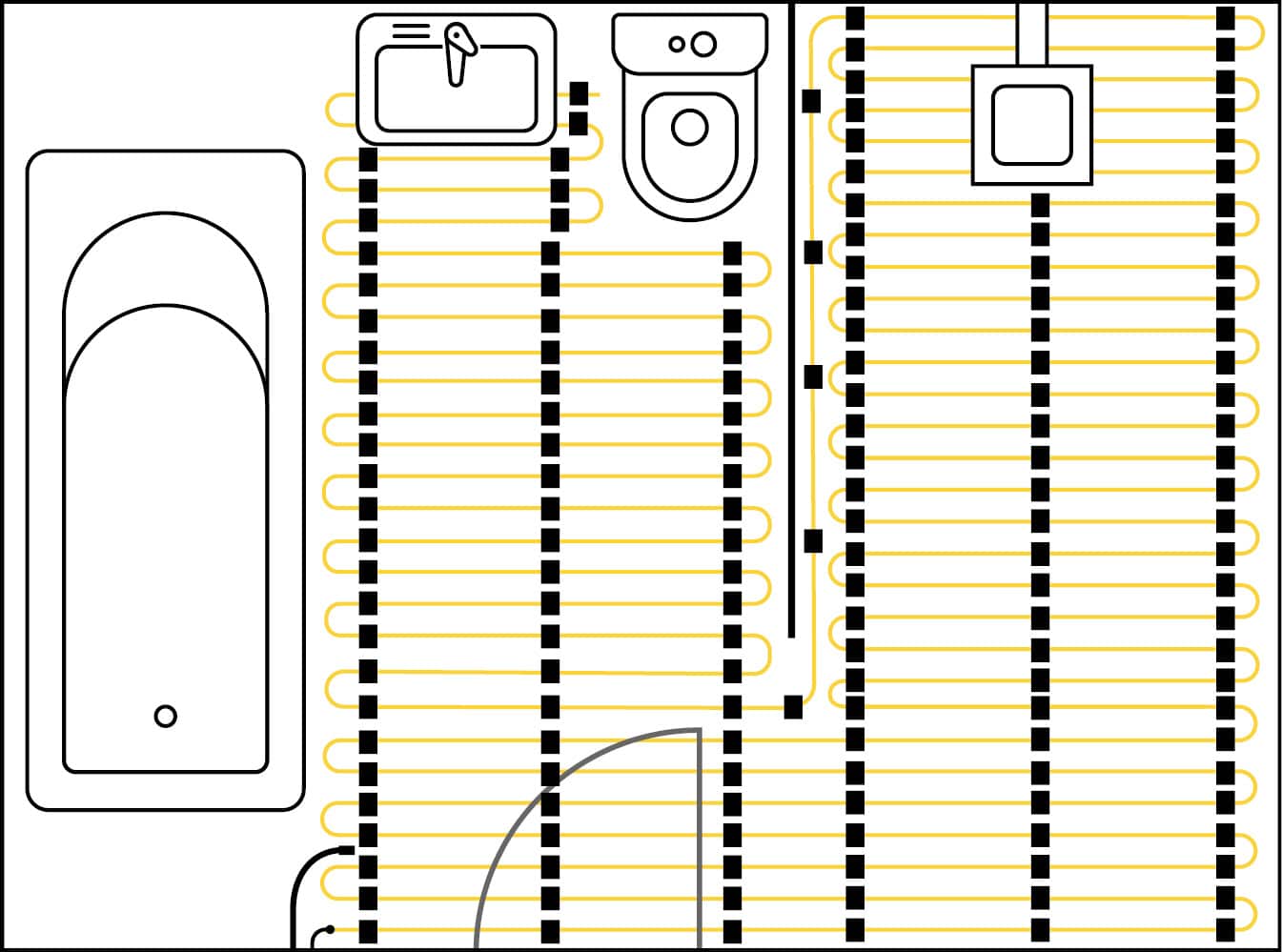 Thermowire Underfloor Heating System Kits Including Thermostat — 1.0-1.4m² 14lm 185Watts Kit Including 5220A Thermostat