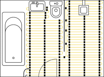 Thermowire Underfloor Heating System Kits Including Black Dual Thermostat — 2.5-3.4m² 33lm 450Watts Kit Including Black 5246 Dual Thermostat