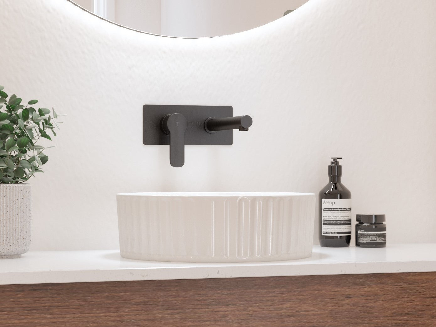 Timberline Allure Flute Basin White Gloss