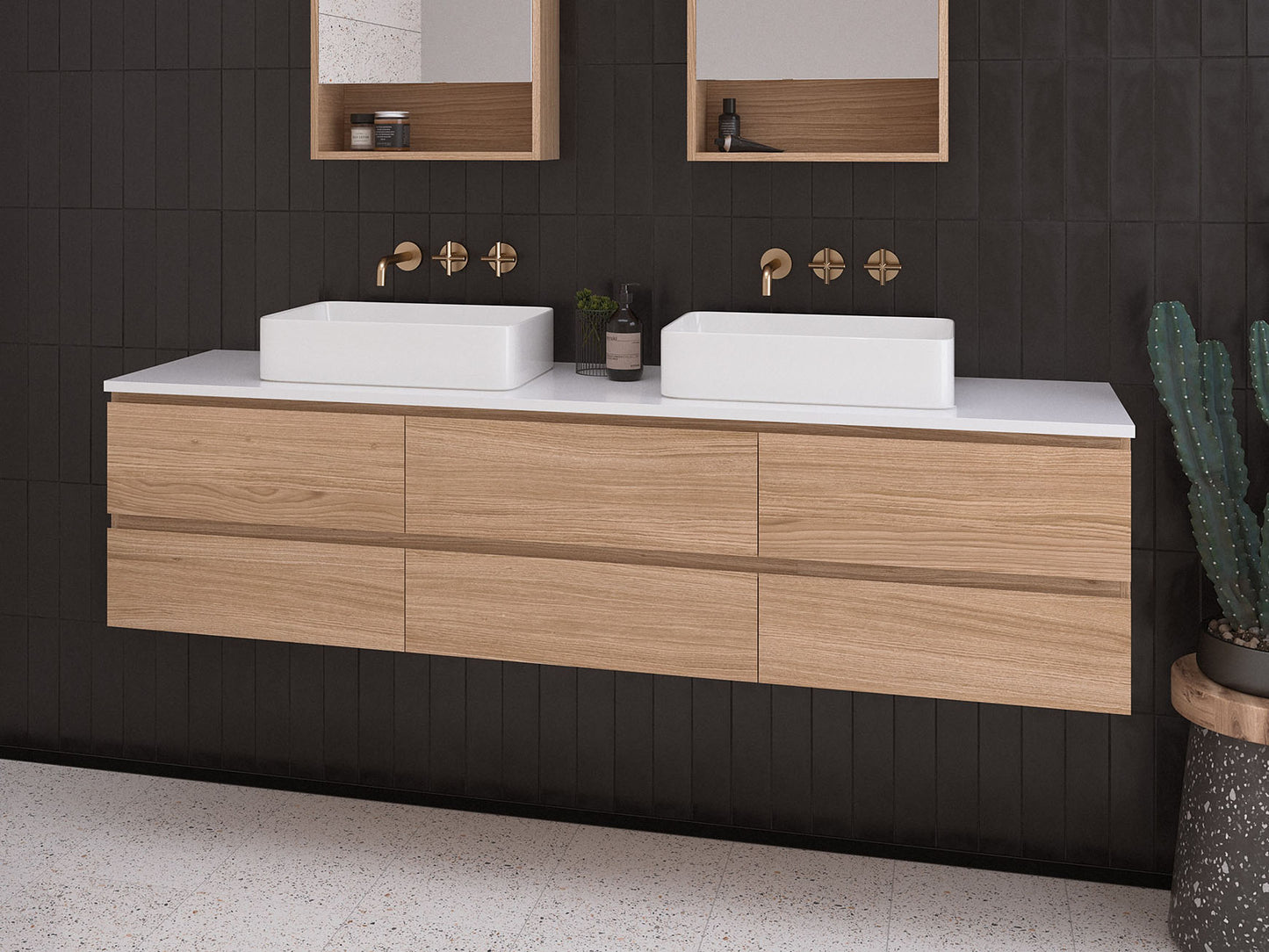 Timberline Ashton Vanity White Gloss