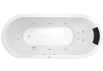Uno 1530/1700 Contour 12-Jet Spa Bath — White Baths, Acrylic Baths, Oval Baths