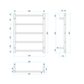 USR54 Straight Round Polished Non-Heated Ladder Towel Rail