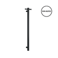 UVS900HB Matt Black Round Non-Heated Vertical Single Towel Rail