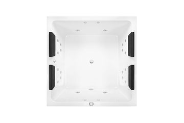 Venice 1400 Contour 20-Jet Spa Bath — White Baths, Acrylic Baths, Oval Baths