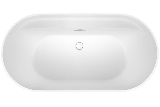 Viva 1500 / 1700 Fluted Freestanding Bath with Integrated Overflow