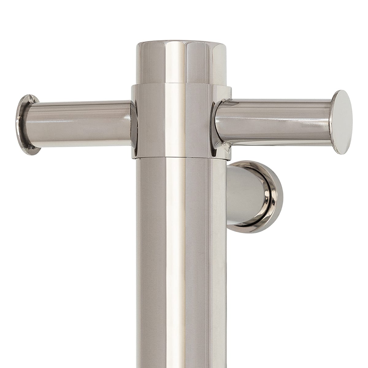 UVS900H Round Polished Non-Heated Vertical Single Towel Rail