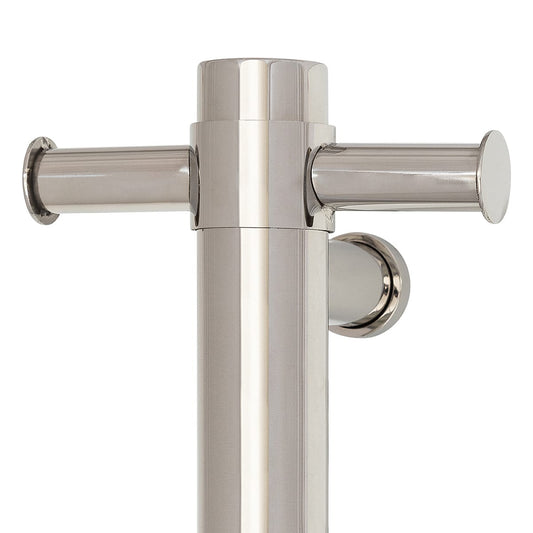 UVS900H Round Polished Non-Heated Vertical Single Towel Rail