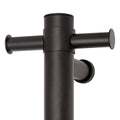 UVS900HB Matt Black Round Non-Heated Vertical Single Towel Rail