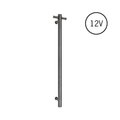 VS900HBGM Brushed Gun Metal Round Vertical Single Heated Rail