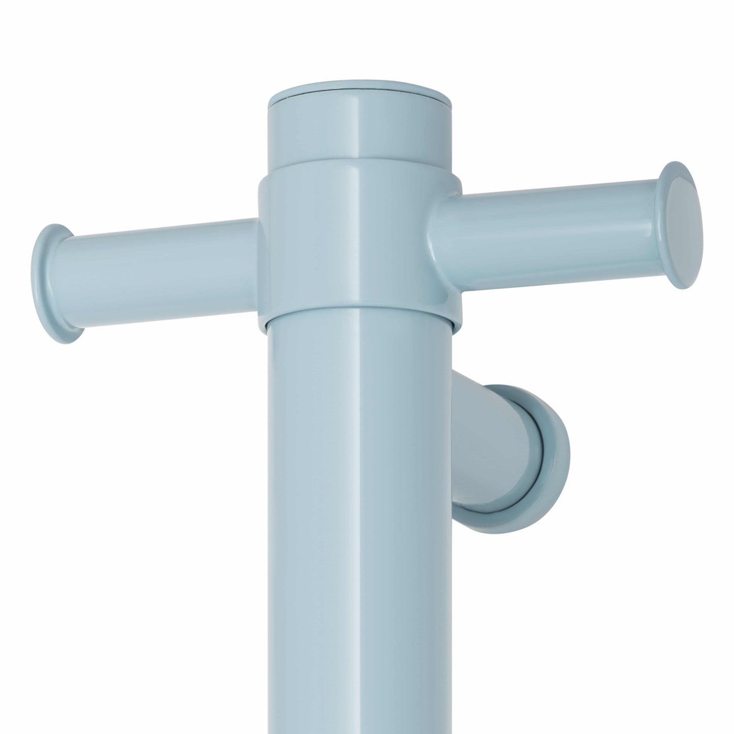 VS900HBL Horizon Blue Straight Round Vertical Single Heated Towel Rail